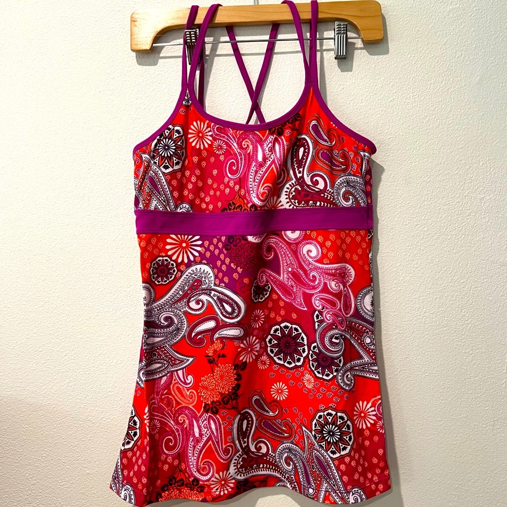 prAna Paisley print Strappy tank size medium